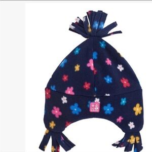 Jojo Maman Bebe Navy Floral Fleece Hat